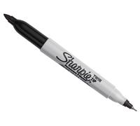 Sharpie Twin Tip Permanent Marker | Fine & Ultra-Fine Points | Black | 1 Marker Pen