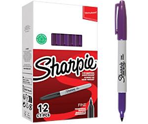 Sharpie 2025034 Marker Fine Bullet - Purple Non Refillable Pack of 12