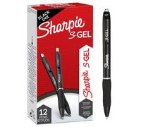 Sharpie 2136595 S-Gel Black 0.7mm point Pen Pack of 12