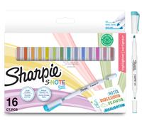 Sharpie S Note Duo Twin Tip Asst PK16 in White Sharpie White