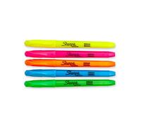 Sharpie 27075 Accent Pocket Style Highlighter, Assorted Colors, 5-Pack