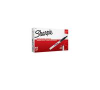 Sharpie 32701 Retractable Permanent Markers Fine Point Black 12 Count