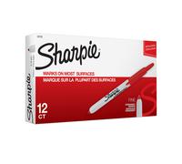 SHARPIE 32702 Retractable Permanent Markers Fine Point Red 12 Count