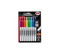 Sharpie 32730PP Retractable Permanent Markers - Fine Point, Assorted 8-Set, Quick-Dry, Waterproof & Fade-Resistant