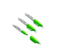 Sharpie 3x Mini Permanent Markers | Fine Point | Pocket-Sized with Key Ring | Light Emerald Green Ink - Loosely packed in a plastic bag