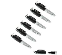 Sharpie 6 x Mini Permanent Marker Pens with Keyring for Keys, Chains & lanyards, Fine Point, Black Ink - Loosely packed in a plastic bag