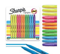 Sharpie Accent Pocket-Style Highlighters, 12 Colored Highlighters