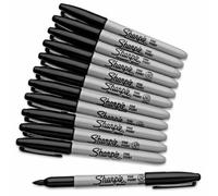 Sharpie Black Permanent Marker Pens - Fine Bullet Tip, Original & Genuine