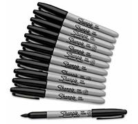 Sharpie Black Permanent Marker Pens - Fine Bullet Tip, Original & Genuine