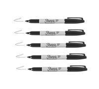 Sharpie Black Permanent Markers Fine Tip, Waterproof & Fade-Resistant Ink, Office Supplies for Construction & DIY, Stationery Items, Pack of 5