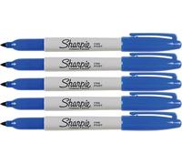 Sharpie Blue Markers, Fine Point Tip, Permanent Markers, 5-Count