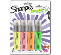 SHARPIE Clear View Highlighters Chisel Tip Assorted Colors 4 Count