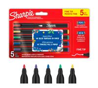 Sharpie Creative Marker Acrylic Paint Pens | Water-Based Paint Markers | No-Bleed Ink Writes on Most Surfaces | Fine Tip | Crafting & Art Supplies | Assorted Colours | 5 Count