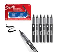 Sharpie Creative Marker Acrylic Paint Pens | Brush Tip Water-Based Paint Markers | Black | No-Bleed Ink Writes on Most Surfaces | Crafting & Art