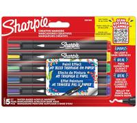Sharpie Creative Marker Water-Based Acrylic Paint Pens Assorted Colours, Brush Tip (Pack of 5)