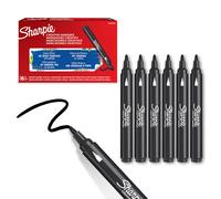 Sharpie Creative Marker Acrylic Paint Pens | Bullet Tip Water-Based Paint Markers | Black | No-Bleed Ink Writes on Most Surfaces | School & Revision