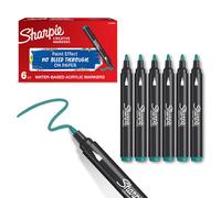 Sharpie Creative Marker Acrylic Paint Pens | Bullet Tip Water-Based Paint Markers | Emerald Green | No-Bleed Ink Writes on Most Surfaces | Crafting &