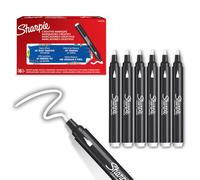 Sharpie Creative Marker Acrylic Paint Pens | Bullet Tip Water-Based Paint Markers | White | No-Bleed Ink Writes on Most Surfaces | School & Revision