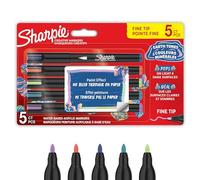 Sharpie Creative Marker Acrylic Paint Pens | Earth Tones | Water-Based Paint Markers | No-Bleed Ink Writes on Most Surfaces | Fine Tip | Crafting & Art Supplies | Assorted Colours | 5 Count