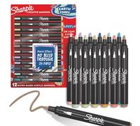 Sharpie Creative Marker Acrylic Paint Pens | Earth Tones | Water-Based Paint Markers | No-Bleed Ink Writes on Most Surfaces | Bullet Tip | School & Revision Supplies | Assorted Colours | 12 Count