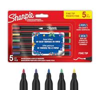 Sharpie Creative Marker Acrylic Paint Pens | Water-Based Paint Markers | No-Bleed Ink Writes on Most Surfaces | Fine Tip | Crafting & Art Supplies | Assorted Colours | 5 Count