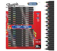 Sharpie Creative Marker Acrylic Paint Pens | Water-Based Paint Markers | No-Bleed Ink Writes on Most Surfaces | Fine Tip | Crafting & Art Supplies | Warm Tones | 36 Count