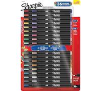 Sharpie Creative Marker Acrylic Paint Pens | Water-Based Paint Markers | No-Bleed Ink Writes on Most Surfaces | Bullet Tip | Crafting & Art Supplies | Warm Tones | 36 Count