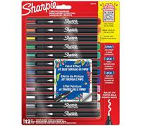 Sharpie Creative Marker Acrylic Paint Pens | Water-Based Paint Markers | No-Bleed Ink Writes on Most Surfaces | Bullet Tip | Crafting & Art Supplies | Assorted Colours | 12 Count