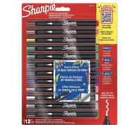 Sharpie Creative Marker Acrylic Paint Pens | Water-Based Paint Markers | No-Bleed Ink Writes on Most Surfaces | Bullet Tip | Crafting & Art Supplies | Assorted Colours | 12 Count