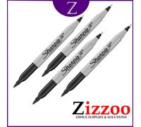 Sharpie Twin Tip Permanent Markers | Fine & Ultra-Fine Points | Black | 12 Count