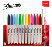 Pack of 12 Assorted Colour Sharpie Fine Marker Pen