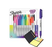 SHARPIE Fine Glam Pop Permanent Marker in 34 Colours and Sticky Notes