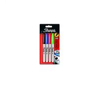 Sharpie Fine Permanent Marker - Assorted Standard Colours (Pack of 4)