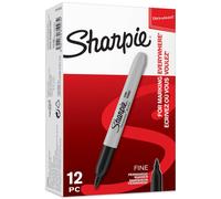Sharpie Fine Permanent Marker Pens Pack of 3 Round Black Paste