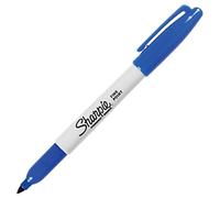 SHARPIE Fine Point Blue Permanent Marker - Permanent Markers (Blue, Fine Point, Multicoloured, Fine, Metal, Paper, Plastic)