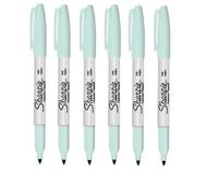 Sharpie Fine Point Permanent Marker Pen Aquamarine 6 Pack