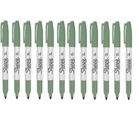 Sharpie Fine Point Permanent Marker Pen Jasper Green 12 Pack