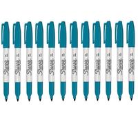 Sharpie Fine Point Permanent Marker Pen Peacock Blue 12 Pack