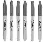 Sharpie Fine Point Permanent Marker Pen Slate Grey 6 Pack