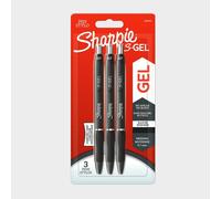Sharpie S-Gel | Gel Pens | Medium Point (0.7mm) | Black Ink | 3 Count