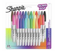 Sharpie Glam Pop Permanent Markers - Pack of 34