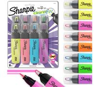 Sharpie Highlighters | Clear View Highlighter 8 pack, Assorted fluorescent