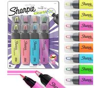 Sharpie Highlighters | Clear View Highlighter Pens with See-Through Chisel Tip | Assorted Fluorescent Ink Colours | 8 Count