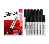 Sharpie King Size Permanent Markers Chisel Tip Markers for Work & Industrial Use, 12 Count