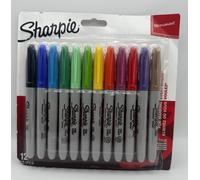Sharpie Permanent Markers | Fine Point for Bold Details | Assorted Colours | 12 Marker Pens