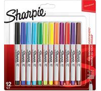 Sharpie Ultra-Fine Point Assorted Permanent Markers, Pack of 12