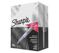 Sharpie Metallic Permanent Markers, Fine Point, Metallic Silver, 36 Count