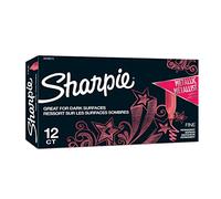 Sharpie Metallic Permanent Markers, Fine Point, Ruby, 12-Count Permanent Marker (2029673)