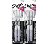 SHARPIE Metallic Permanent Markers Fine Point Silver 2 Count