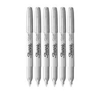 Sharpie Metallic Permanent Markers - Fine Point - Silver - Pack of 6